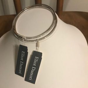 (HOLD)  (1) Eliott Danori Silver CZ Bangle Bracelet